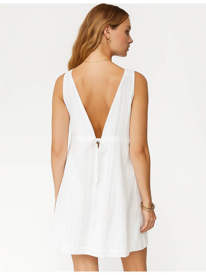 Sweetkama - Vente Robe – femme - Robe courte quotidienne sans manches unie pour femmes SKD9362