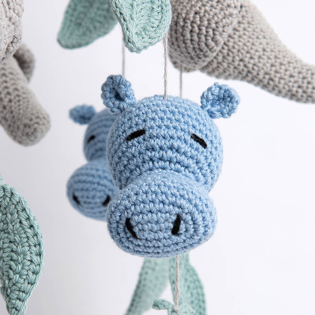 Wool Couture Company - Wholesale DIY Craft Kit - Hippo & Elephant Baby Mobile Crochet Kit3