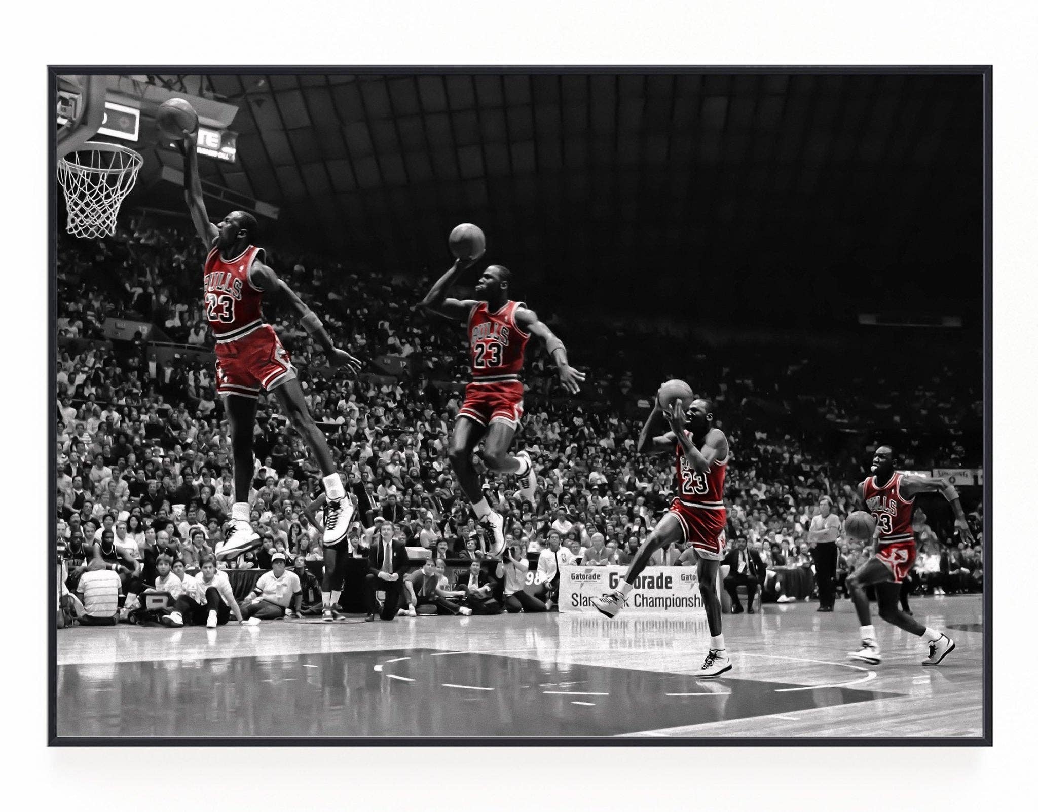 HYPED ART - Vente Poster - Art mural du concours de dunks de 1987 de Michael Jordan0