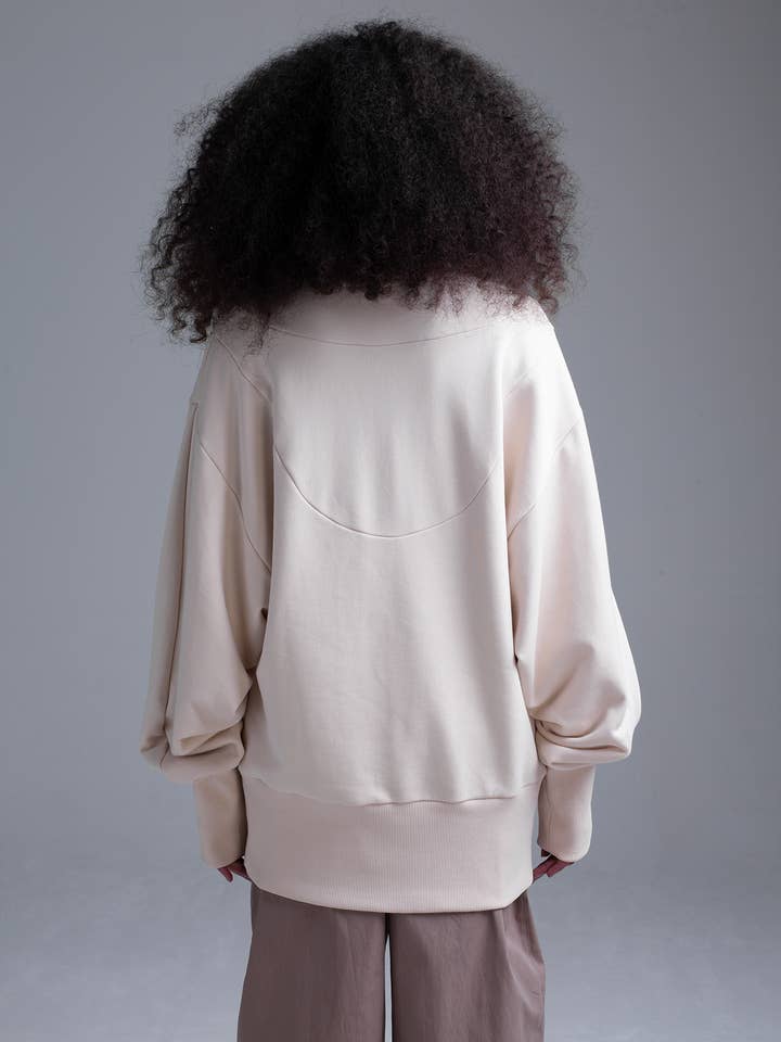 Lerz - Wholesale Sweatshirt - Women's - High Ribbed Oversized Sweatshirt3