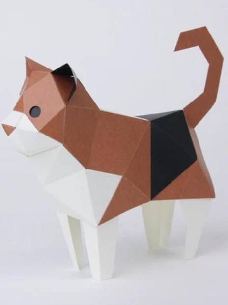 KAKUKAKU Calico-Katze DIY Origami Papier-Bastelset für den Großhandel von 「FUNJI」In Japan