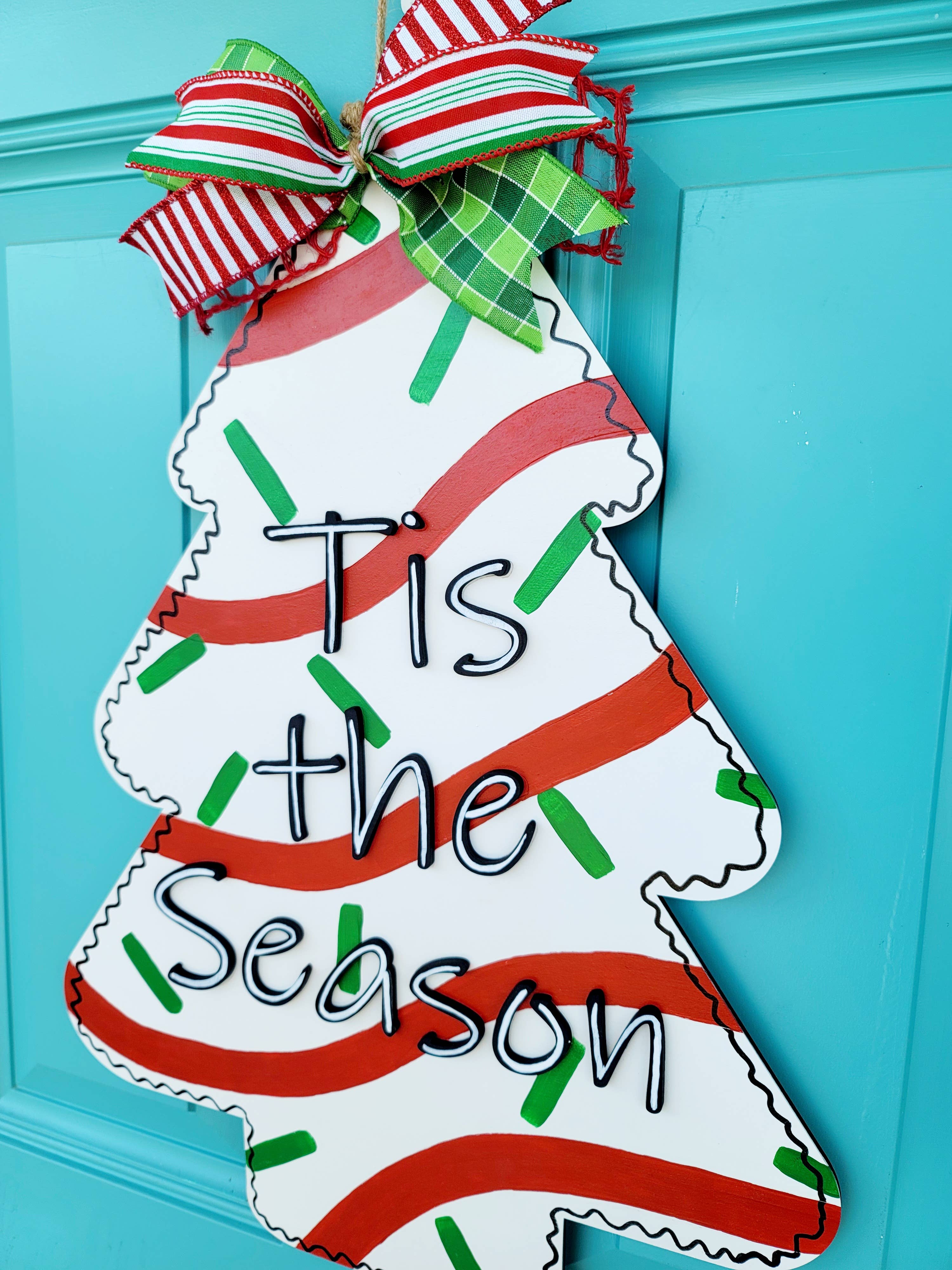 Teal Moon Creations - Wholesale DIY Craft Kit - DIY Little Debbie Christmas Tree Door Hanger1