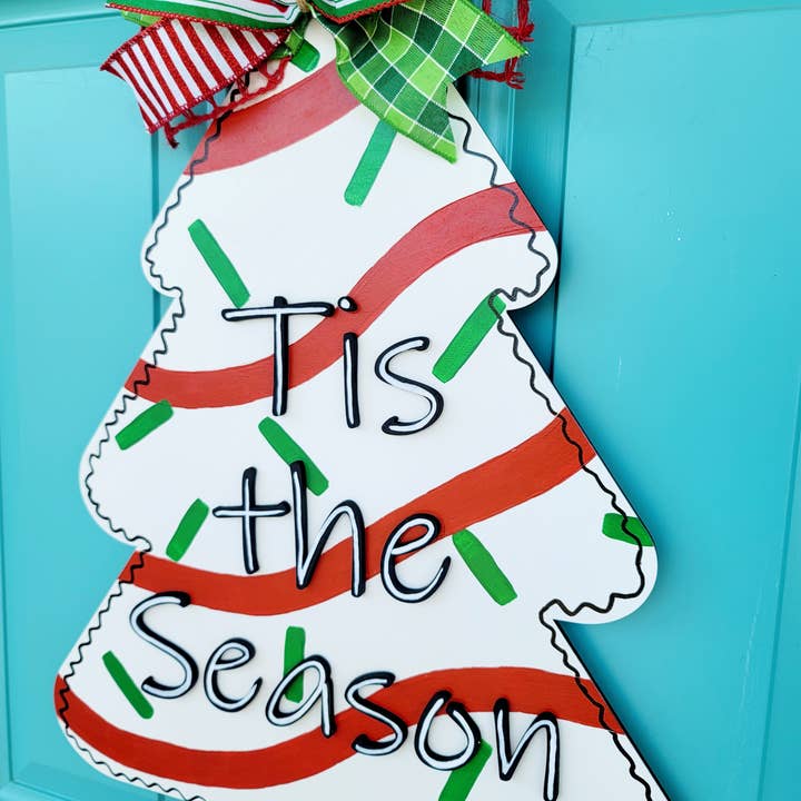 Teal Moon Creations - Wholesale DIY Craft Kit - DIY Little Debbie Christmas Tree Door Hanger1