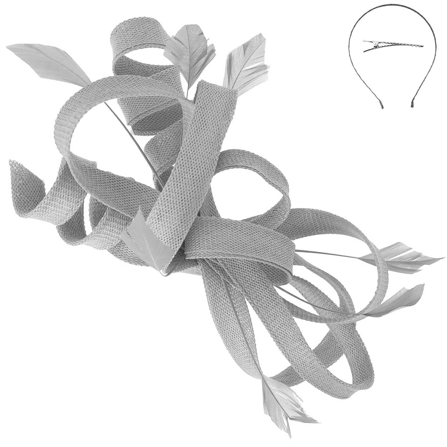 SP Sophia Collection - Wholesale Fascinator Hat - Women's - 3-Piece Flax Fabric Fascinator Headband and Clip1