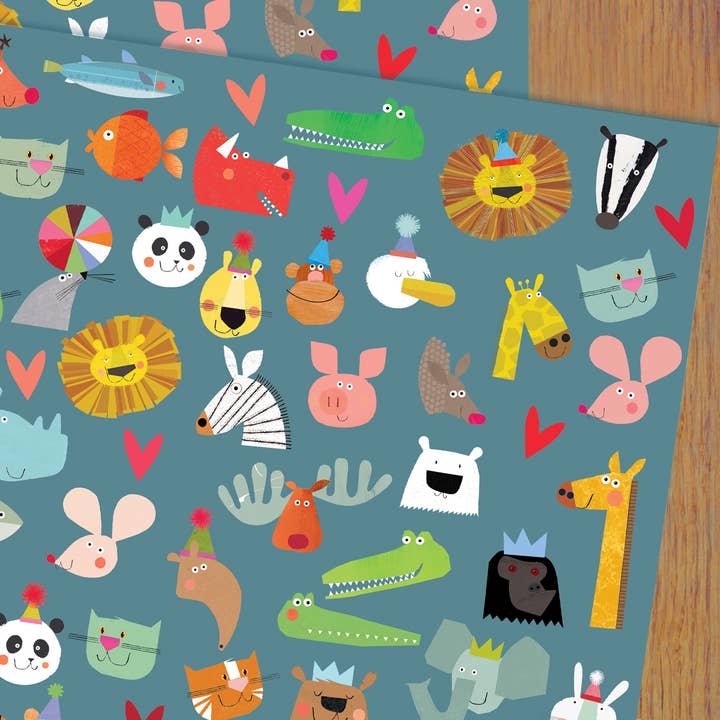 Papier d'emballage cadeau pour animaux WP120 pour la vente par Kali Stileman Publishing