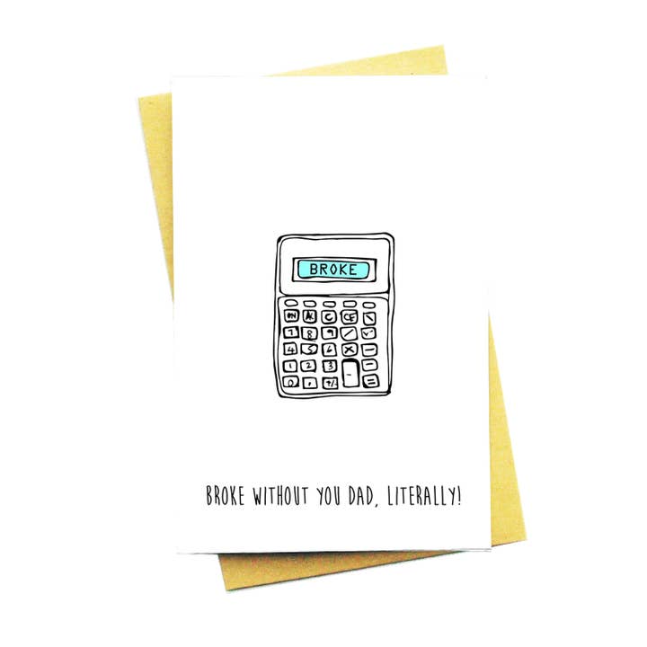 Brød uden dig far lykønskningskort for engroshandel hos Nocturnal Paper
