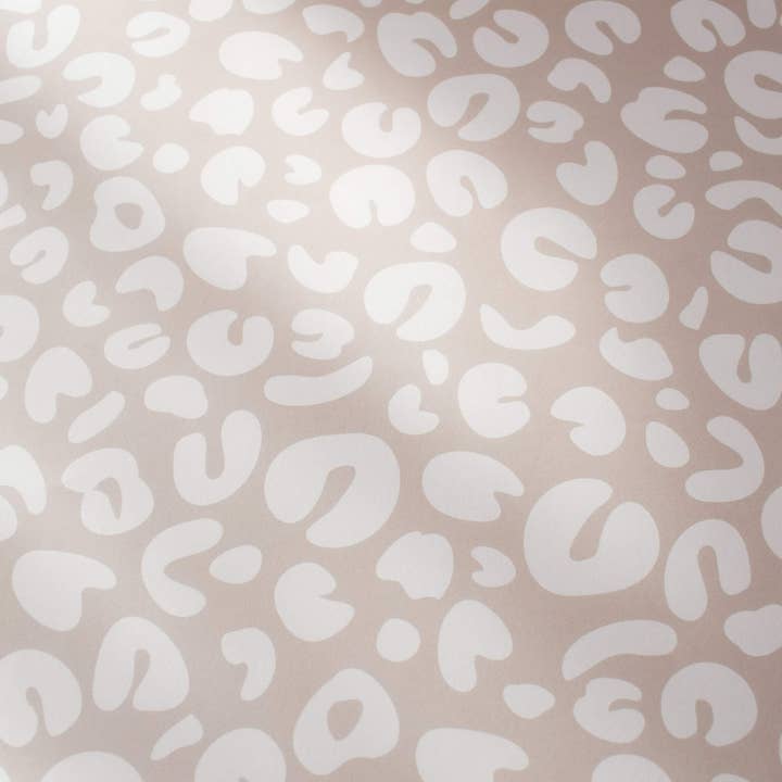 Jennifer Tune - Wholesale Flat Wrap - Neutral Leopard Print Wrapping Paper2