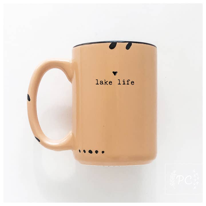 Prairie Chick Prints - Wholesale Coffee Mug - Lake Life Small Heart | Ceramic Mug2
