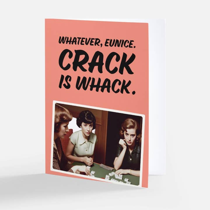 Crack is Whack-Mahjong (Blank Inside) for wholesale by Very Funny Vintage by Weird & Wrong