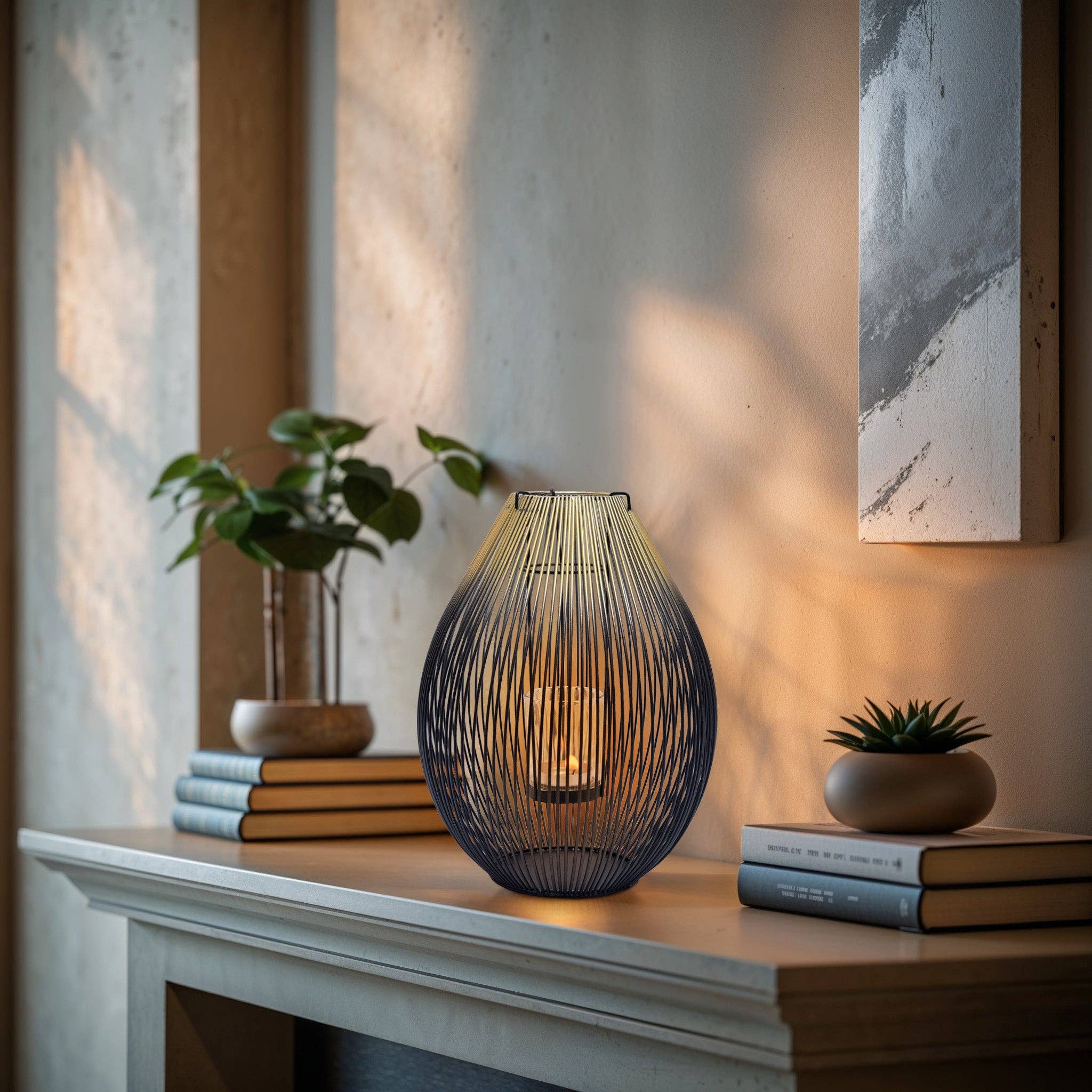 Decozen - Wholesale Candle Holder - Black and Gold Candle Holder Lantern4