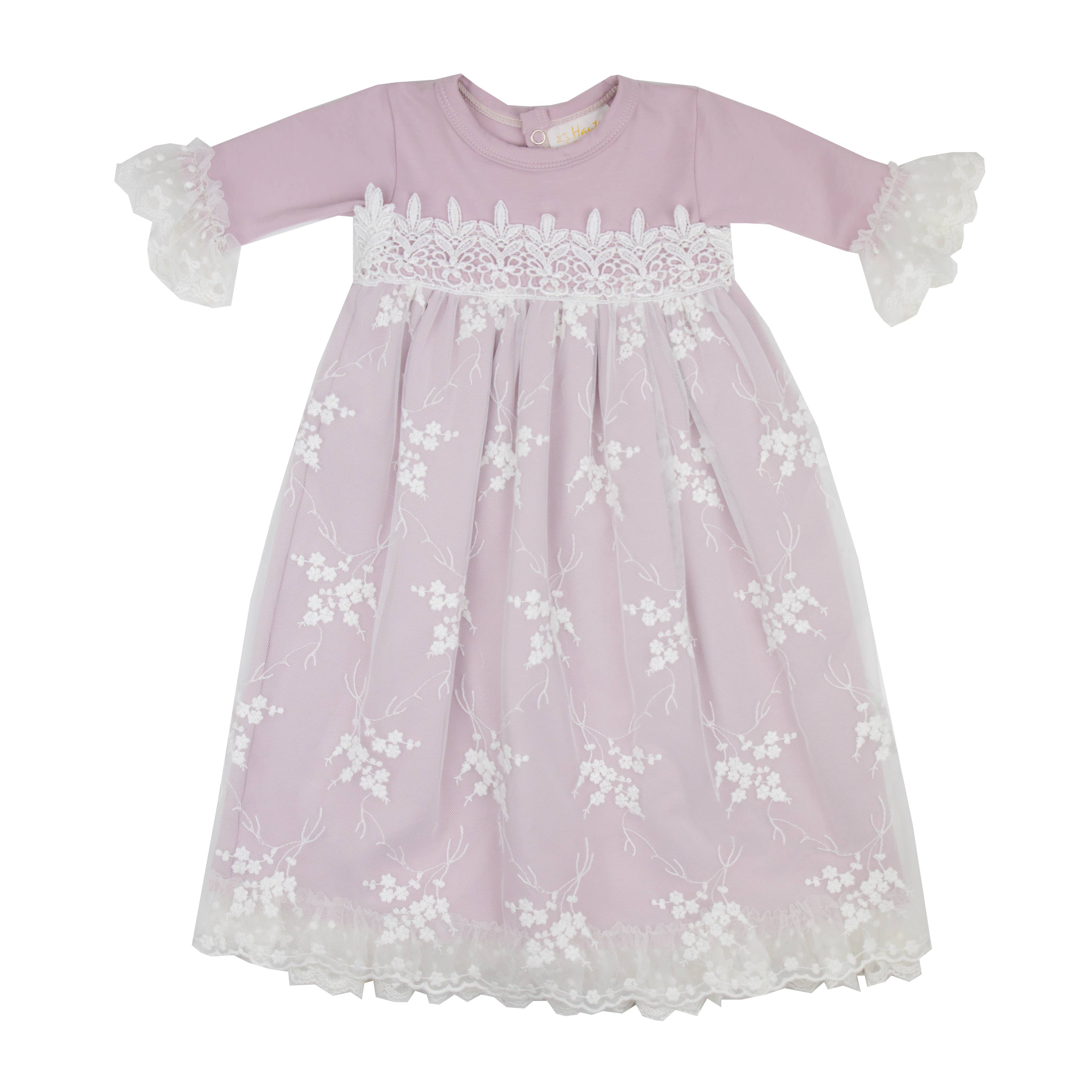 Haute Baby - Wholesale Kledingset - Baby - Haute Baby Lilac Mist Gown cadeauset1
