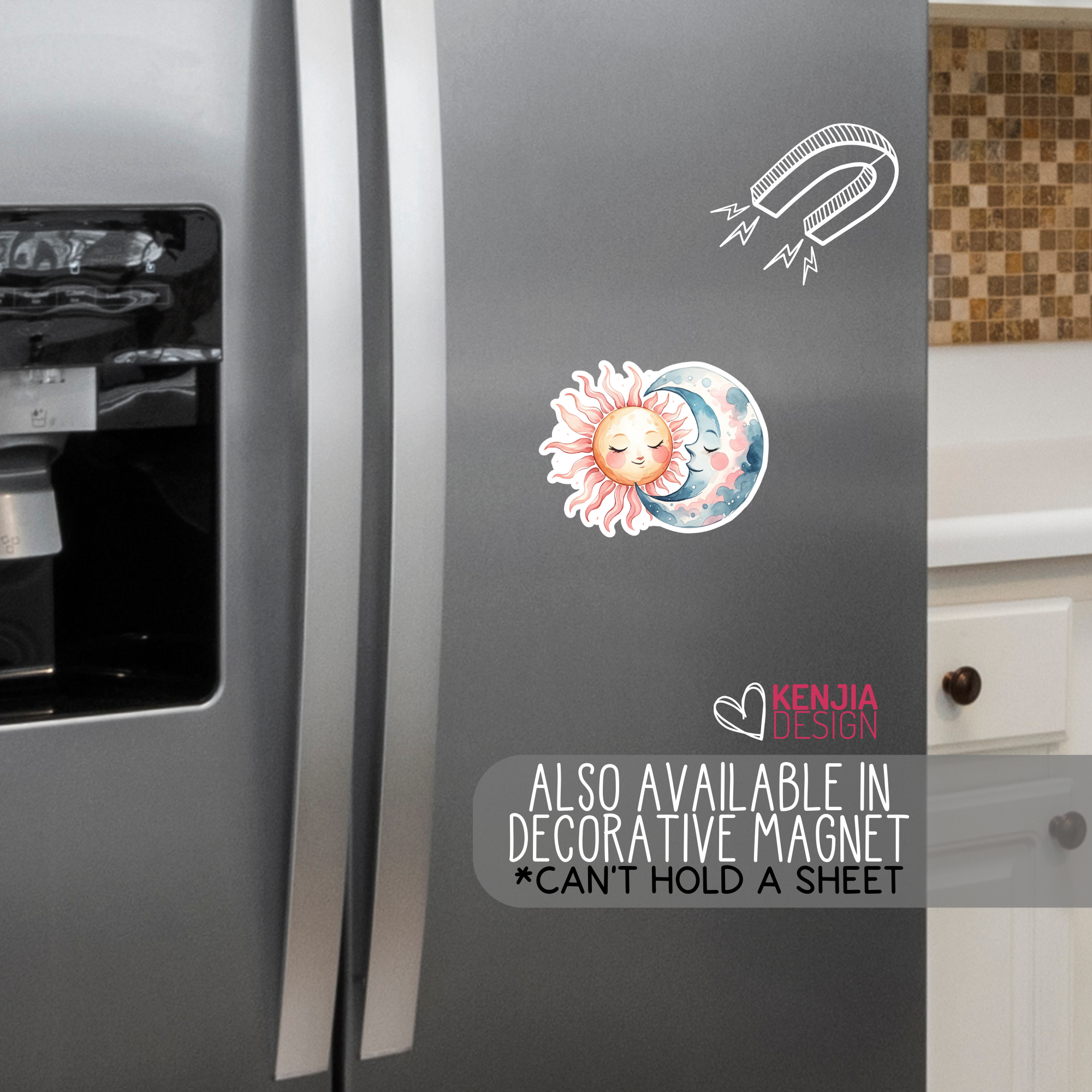 Kenjia Design - Wholesale Sticker - Cute Kawaii Moon and Sun Stickers / Summer Sticker 6