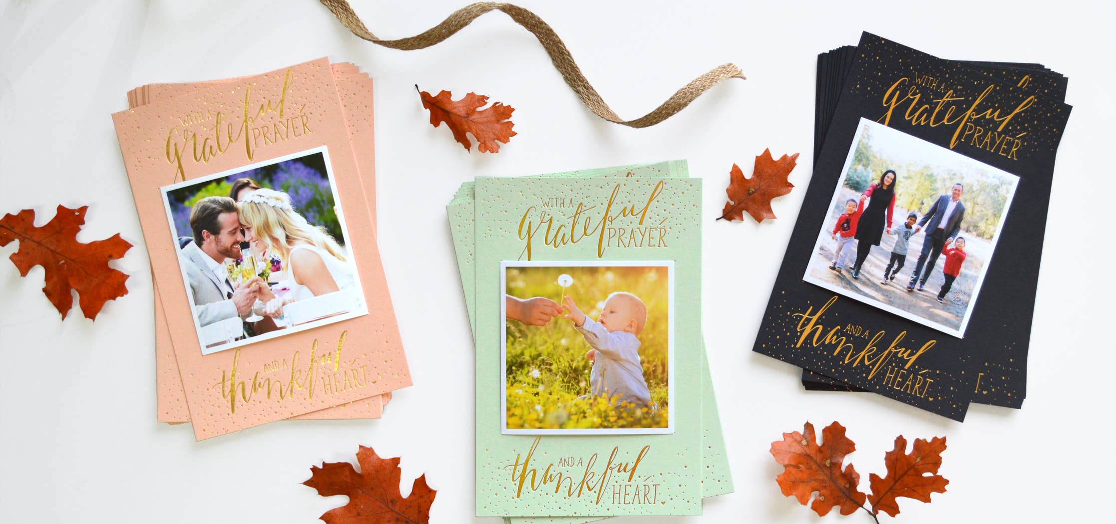 Wild Ink Press - Wholesale Season's Greetings Card - Grateful Prayer Holiday Photo Cards | Set of 103