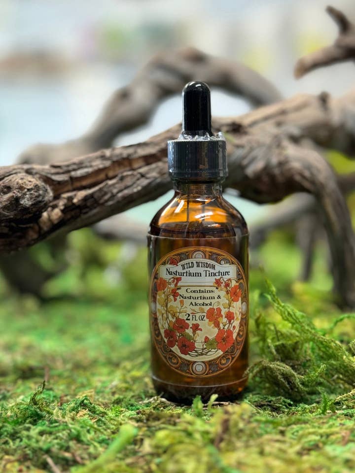 Nasturtium Tincture for wholesale by Wild Wisdom LLC