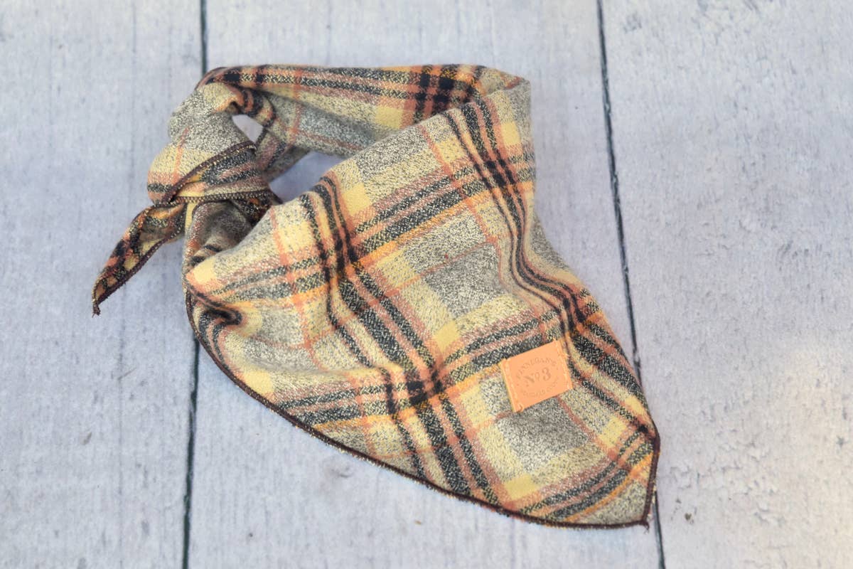Finnegan’s Standard Goods - Wholesale Pet Bandana - Dog - Teddy Plaid Bandana