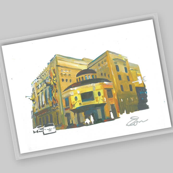 Fort Worth – Postal de Bass Performance Hall para venta al por mayor de Eric Hanson Artwork