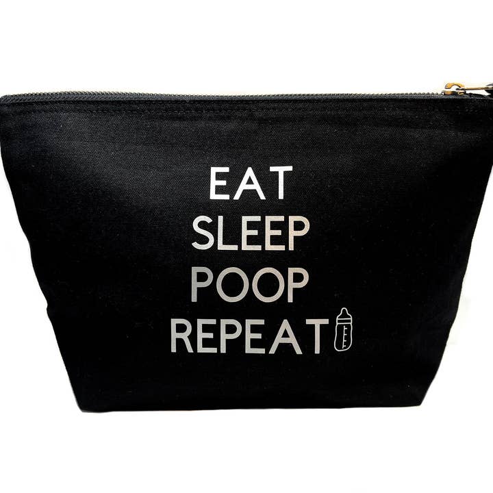 Eat Sleep Poop Repeat Baby Change Nappy Bag - Cotton for wholesale by HoT Creative