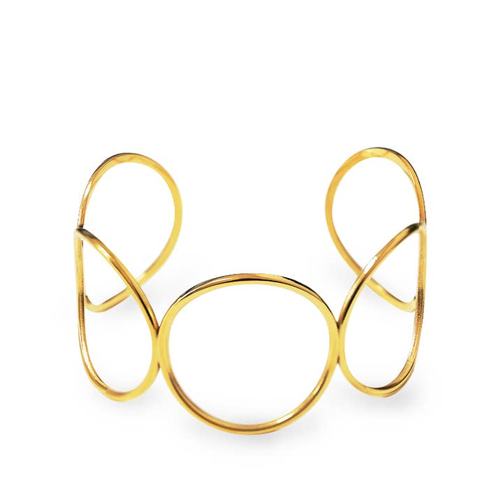 ADJUSTABLE OPEN SEMI-RIGID HOLLOW BRACELET for wholesale by AMORINO SRL