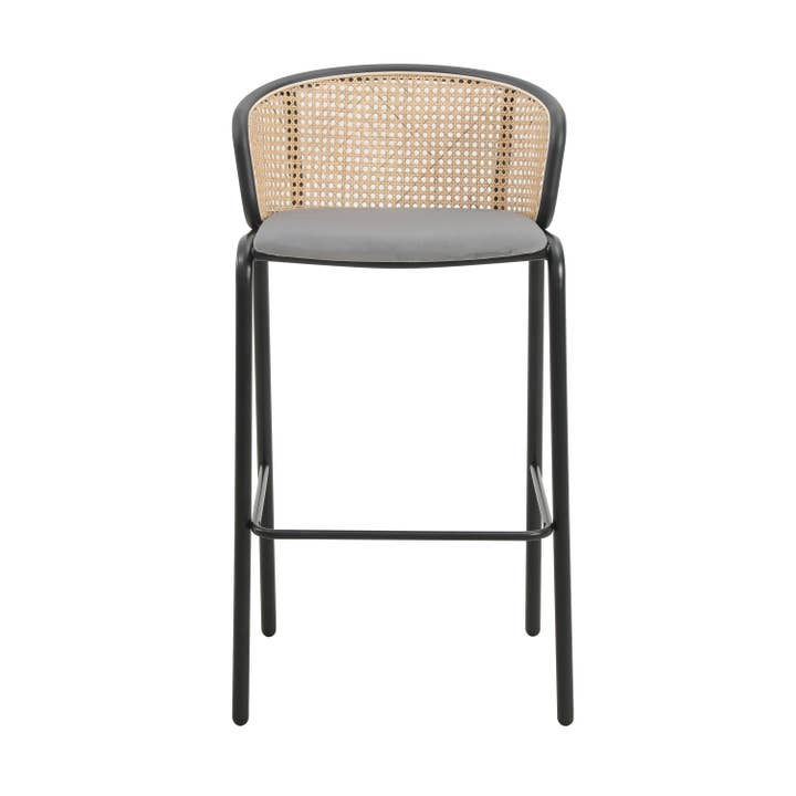 LeisureMod - Wholesale Stool - Ervilla Modern Fabric Upholstered Low Back Bar Stool12