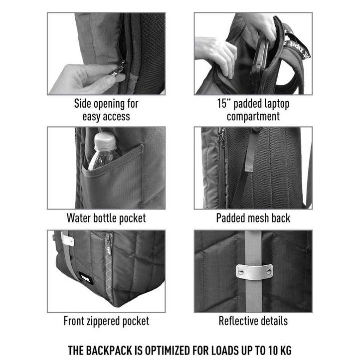 ZIPIT - Wholesale Backpack - Unisex - ZIPIT Puffer Backpack