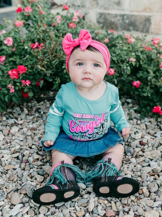Shea Baby - Wholesale Bodysuit (Non-Footed) - Baby - Busy Doing Cowgirl Stuff LS Tee Onesie, Size 0-2T0