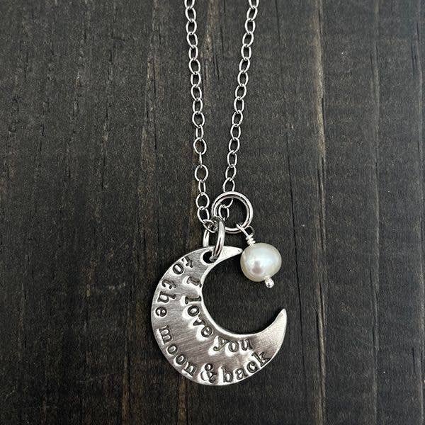 The Vintage Pearl - Vendita all'ingrosso Collana con ciondolo/pendaglio - Collana I Love You To The Moon & Back