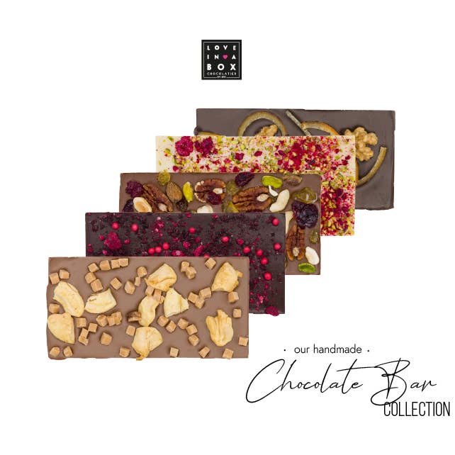 Love in a Box Chocolatier - Wholesale Chocolate Bar - Handmade Dark Chocolate Bar with Luxury Nuts & Cranberries2