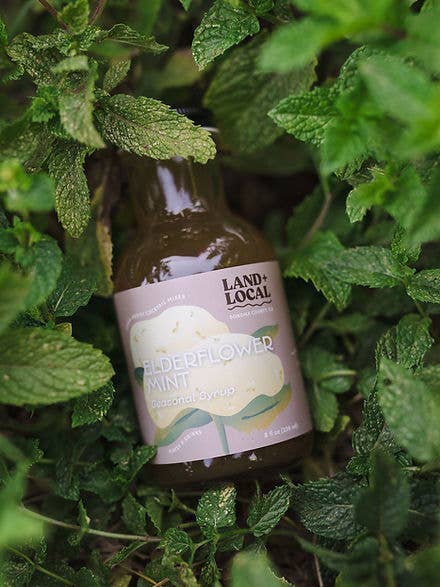 Elderflower Mint Seasonal Mixer 8oz for wholesale by Land + Local