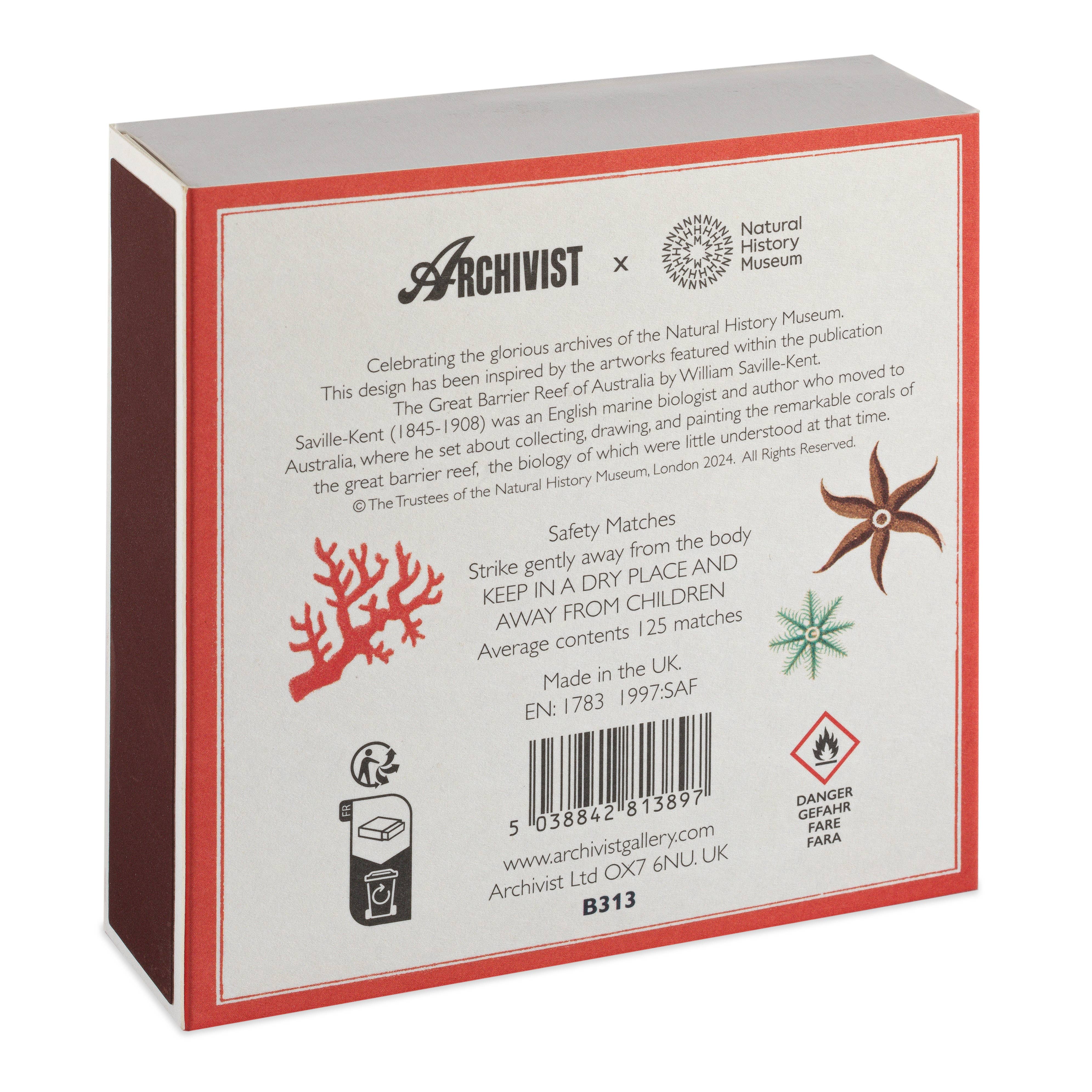 Archivist Gallery | UK - Wholesale Matches - Great Barrier Reef | Square Matchboxes1