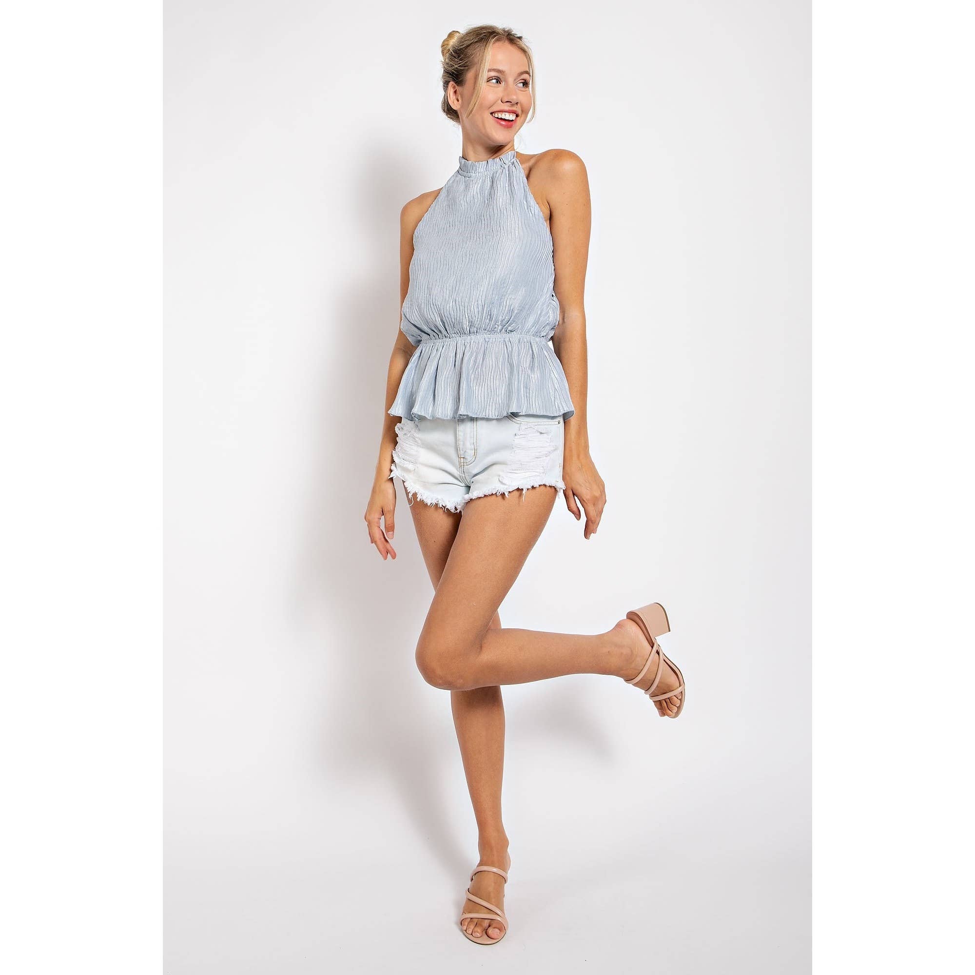 L Love – wholesale Blouse – Women’s – OPEN BACK HALTER TOP4