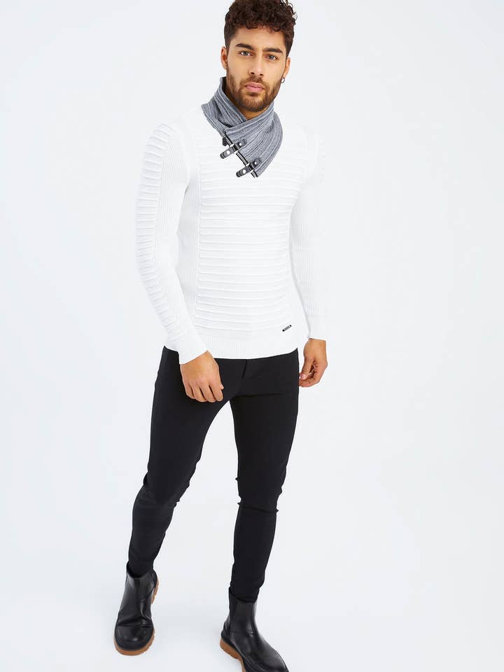 Leif Nelson GmbH - Wholesale Knit Sweater - Men's - Men's Knit Sweater Fine Knit Shawl Collar LN-16201