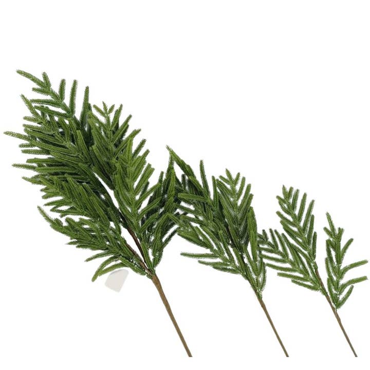 Luxe B Co - Wholesale Artificial Plant - Norfolk Pine Real Touch Chrismas Stems Green Faux