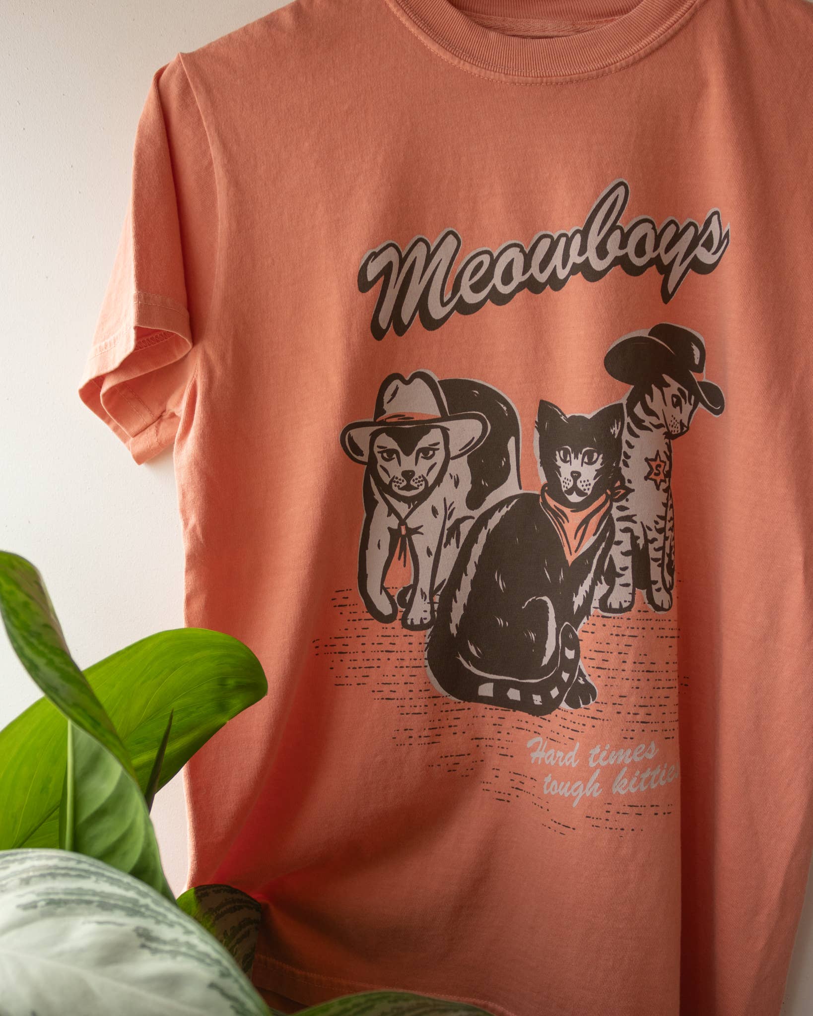 Shop Good – wholesale Screen printed t-shirt – unisex – Meowboys Western Tee2