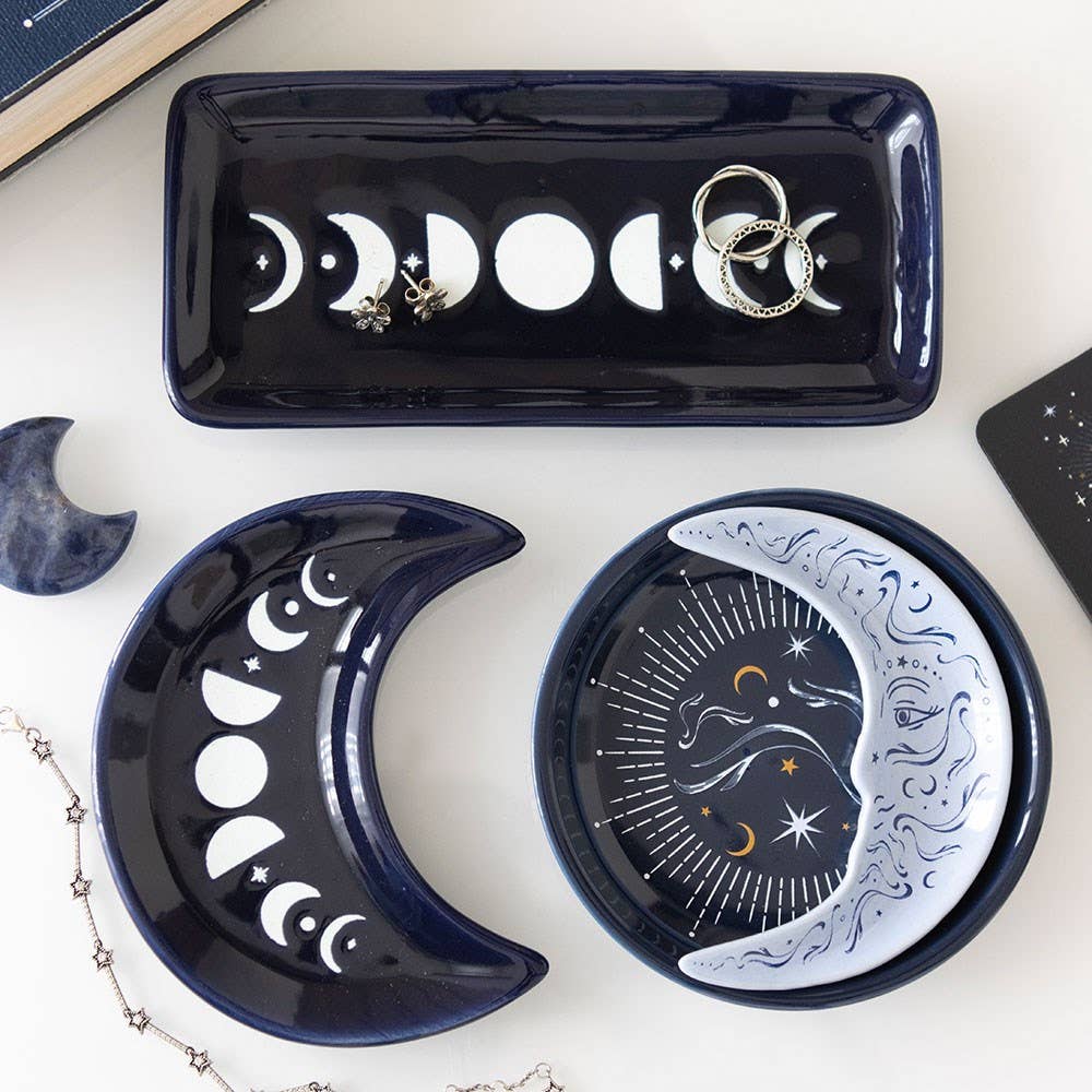 WONDER IMPORTS AUSTRALIA - Wholesale Jewellery dish - Blue Moon Phase Ceramic Trinket Dish3