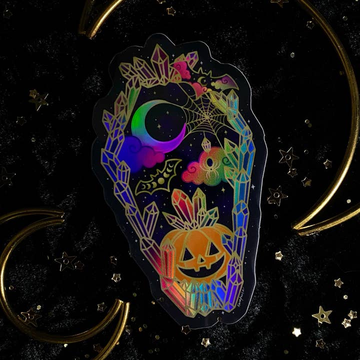 Moonstruck Crystals – wholesale Klistermärke – Kristall Halloween kista Holo klistermärke0