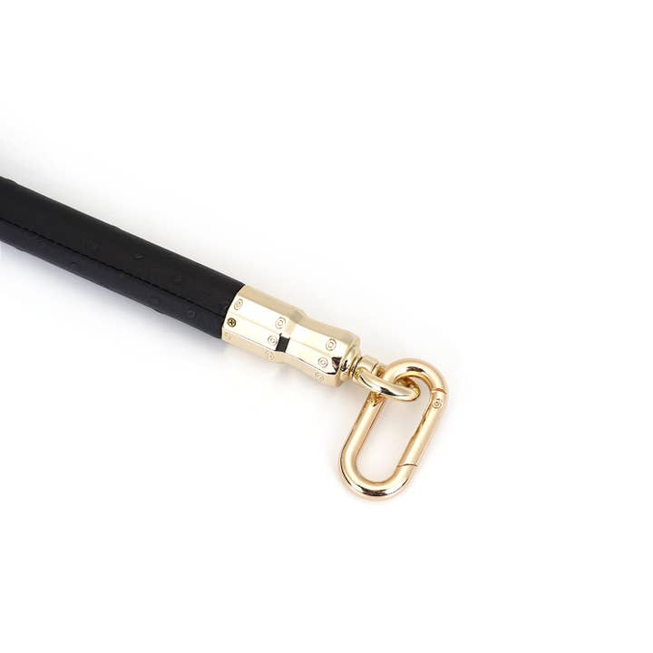 Liebe Seele - Wholesale Sex Toy - Demon's Kiss Black Leather Spreader Bar with 2 Clips