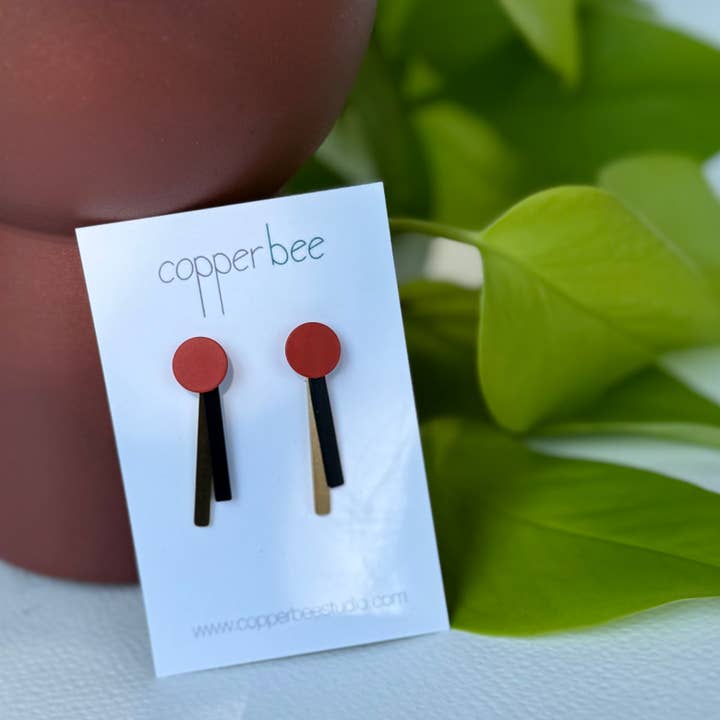 Bauhaus Collection | Edge Earrings | BH012 for wholesale by Copper Bee
