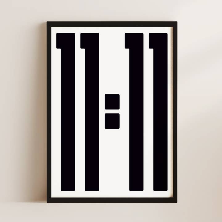 11:11 Angel Number Art Wall Art Print for wholesale by Alluvion