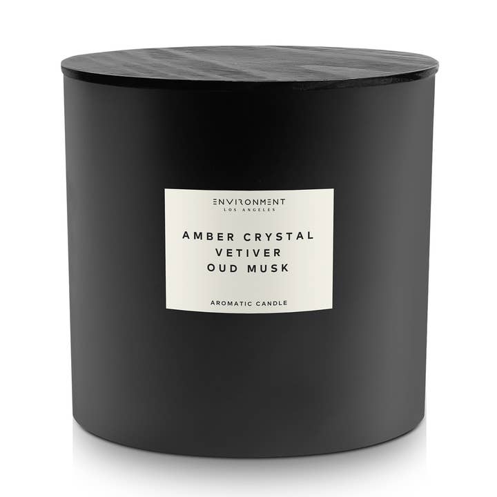 Vela de cristal ámbar inspirada en el Baccarat Rouge 540® de 55 oz para venta al por mayor de ENVIRONMENT