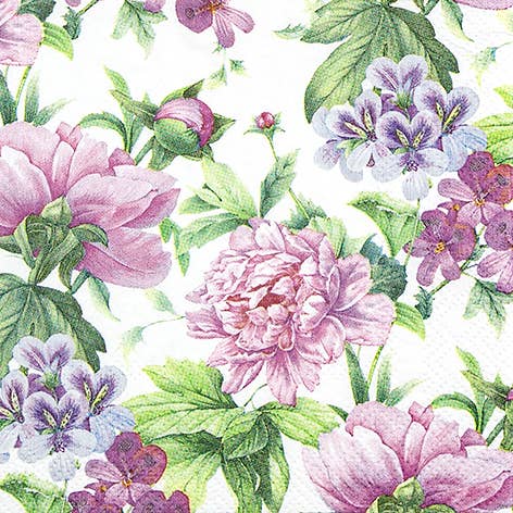 Tovaglioli cocktail Botanical Romance in carta 3 veli per la vendita all'ingrosso da parte di Home Fashion - Carl Dietrich GmbH