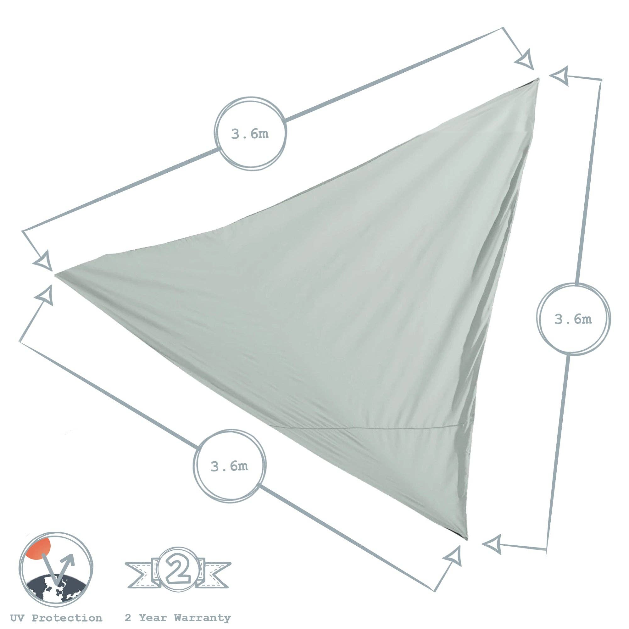 Rinkit Ltd - Wholesale Outdoor Ornament/Decor - Harbour Housewares Shade Sail Canopy - Triangle3