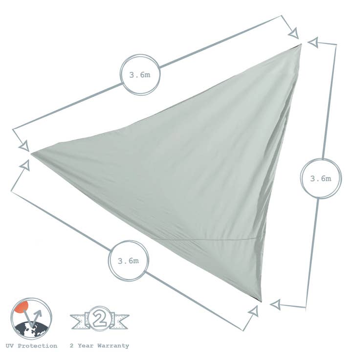 Rinkit Ltd - Wholesale Outdoor Ornament/Decor - Harbour Housewares Shade Sail Canopy - Triangle3