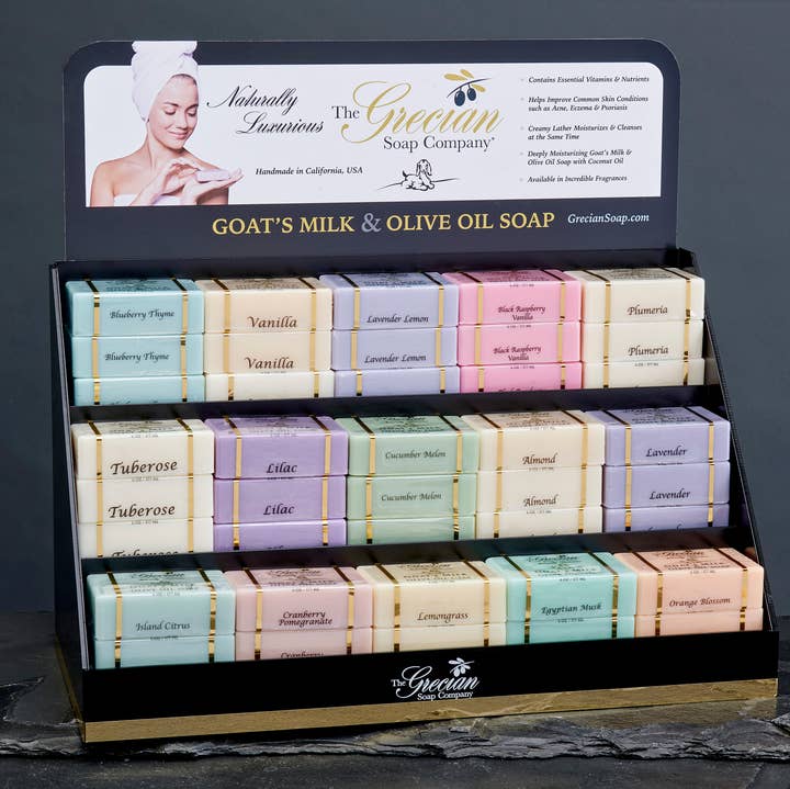 Expositor premium para jabón - solo expositor, sin jabón para venta al por mayor de The Grecian Soap Company