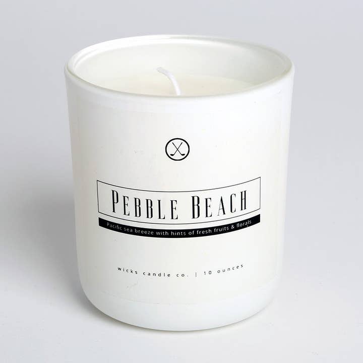 Pebble Beach Luxury Candle for wholesale by Wicks Candle Co. LLC