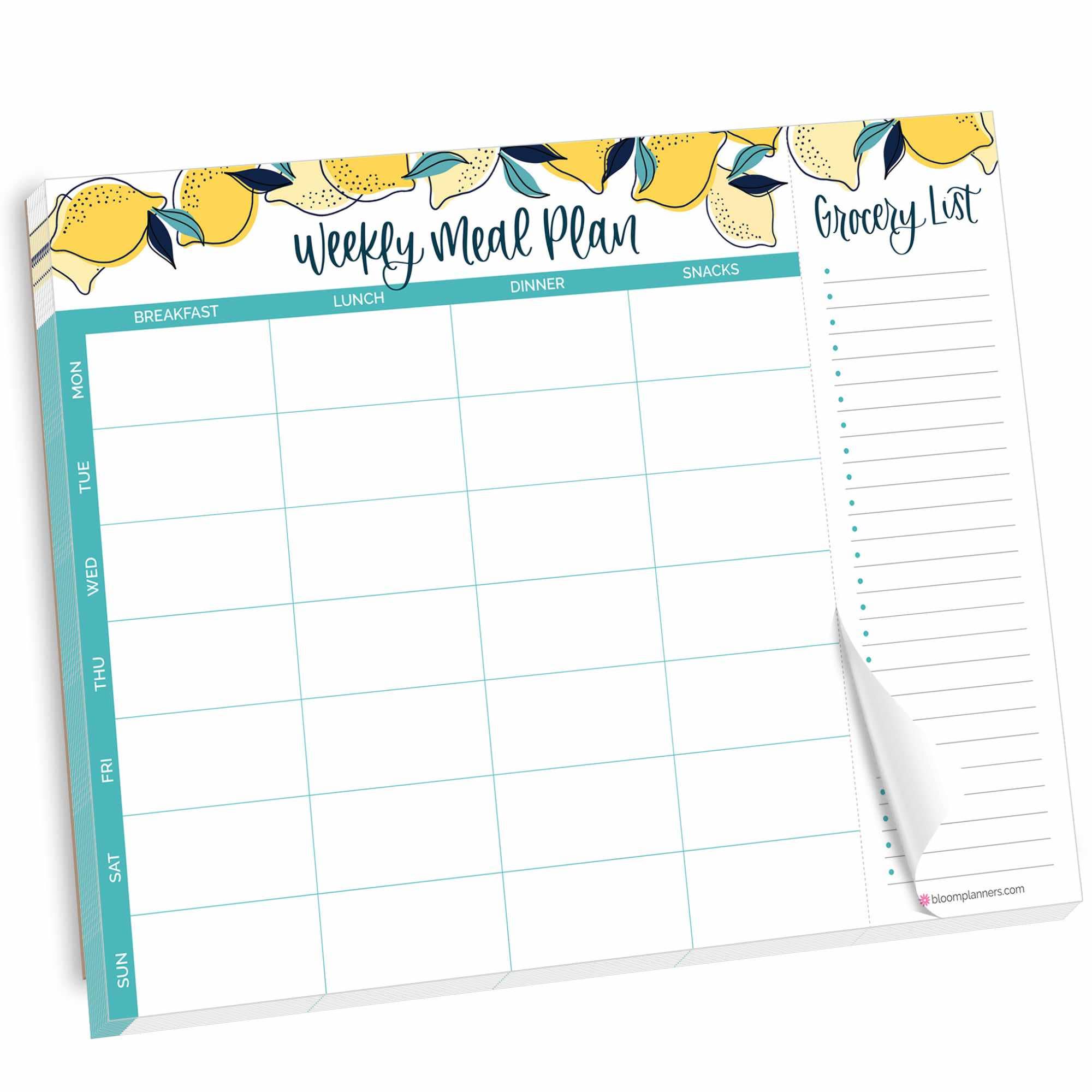 bloom daily planners - Wholesale Notepad - Horizontal Meal Planning Pad, 8.5x11 in5