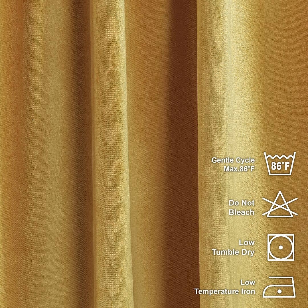 Bes Home Design – Engroshandel Gardin – 100 tommer brede og ekstra lange matterede fløjlsgardiner i specialmål18