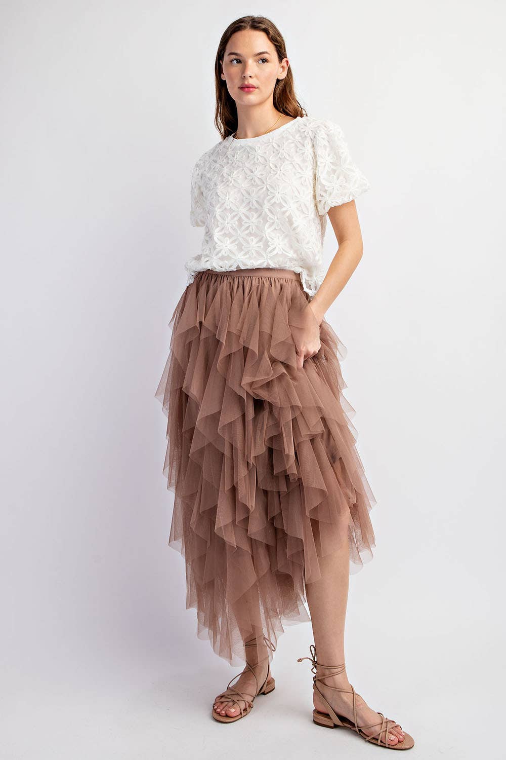 Sweet Generis - Wholesale Skirt - Women's - CASCADING TULLE MESH LAYERED MAX SKIRT24
