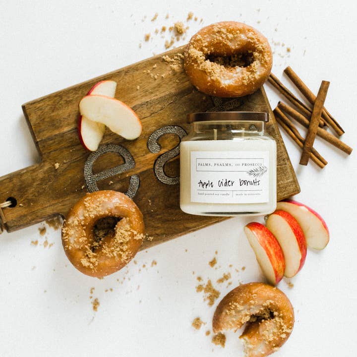Palms, Psalms, & Prosecco - Wholesale Jar/Filled Candle - Apple Cider Donuts Soy Candle