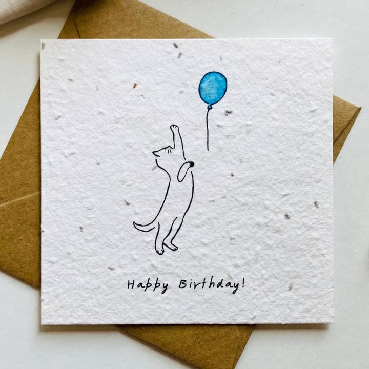 Einpflanzbare Geburtstagskarte | Samenkarte | Katze für den Großhandel von BlühWerk Papeterie OG
