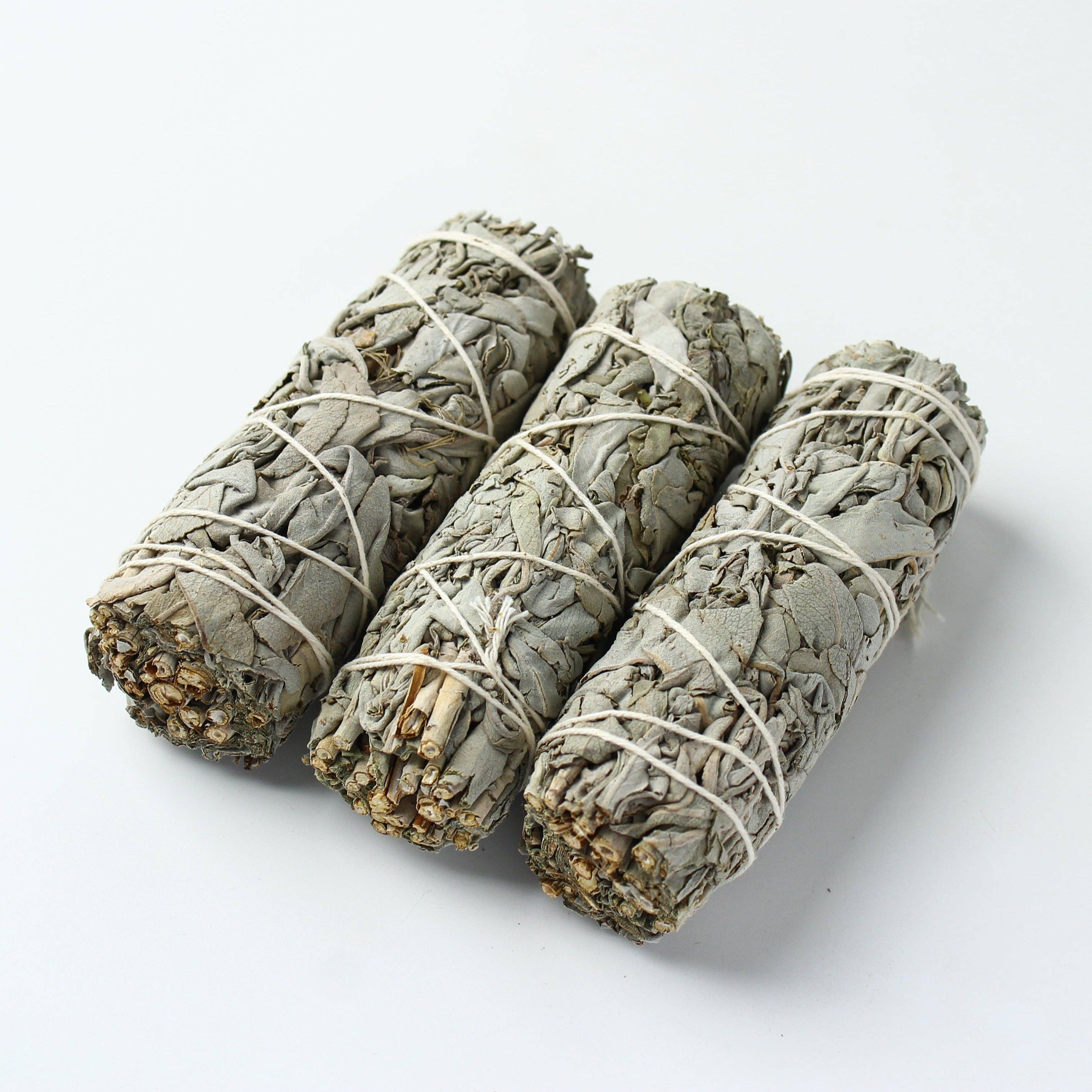 Espoir & Amour - Venta al por mayor Salvia - Varillas de salvia blanca de 4 pulgadas orgánicas de California atadas a mano1